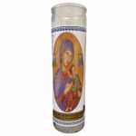 Mother of Perpetual Help Labeled 7 Day Candle, White